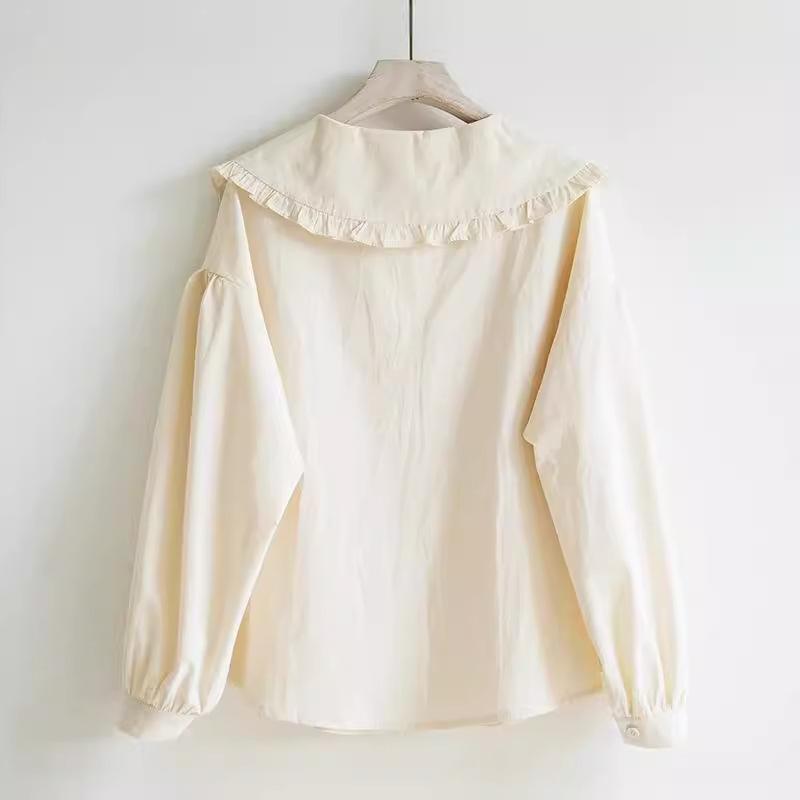 Blouses et chemises | La chemise à volants boutons floraux Blouses et chemises Blouses et chemises