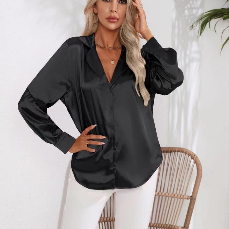 Blouses et chemises | La chemise satinée manches bouffantes Blouses et chemises Blouses et chemises