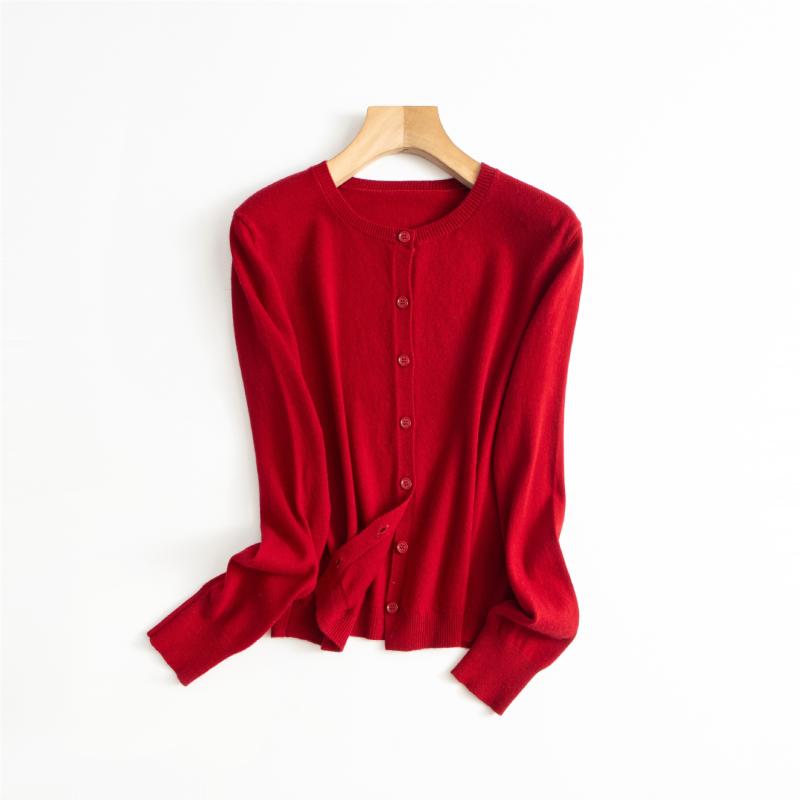 Chandails | Le cardigan col rond fin tricot Chandails Chandails