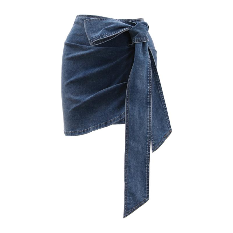 Jupes | La jupe portefeuille denim poche cargo Jupes Femme