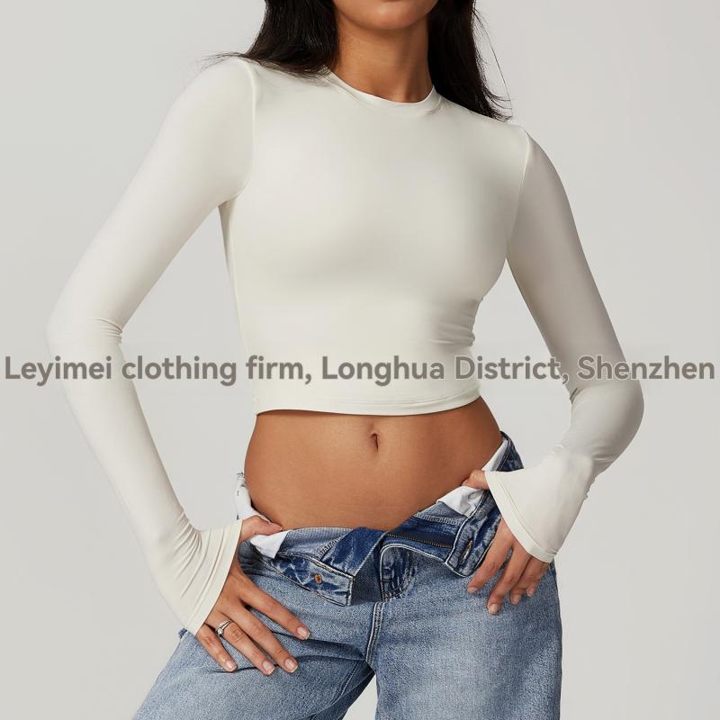 T-shirts | Le t-shirt court froncé manches longues T-shirts Femme